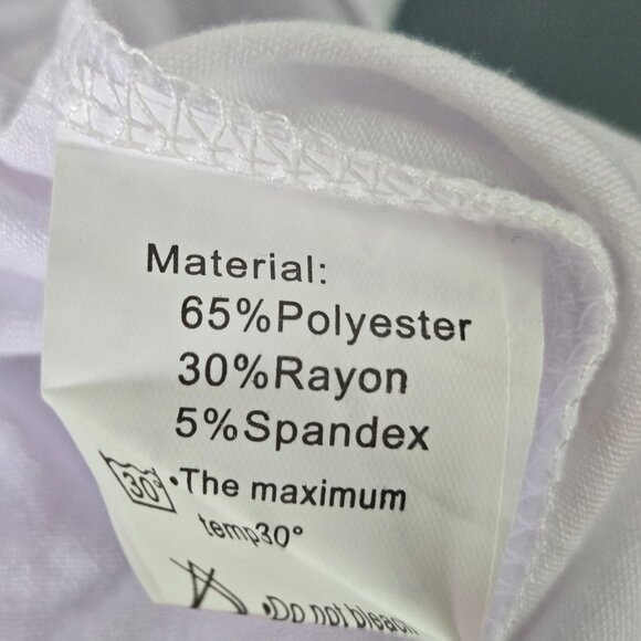 NWT Women’s White Long Sleeve Top with Semi-Sheer Sleeves – Size 2XL - Picture 5 of 6